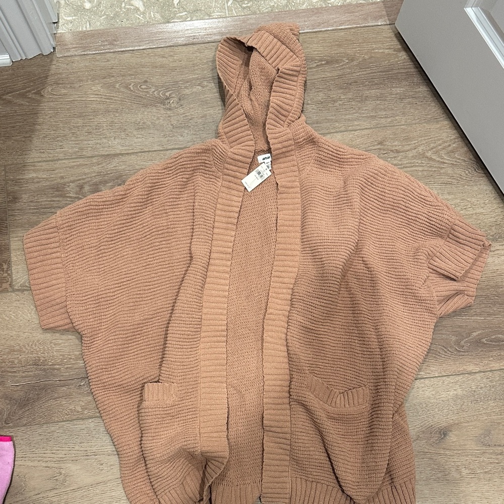 Aerie Tan Hooded Sweater